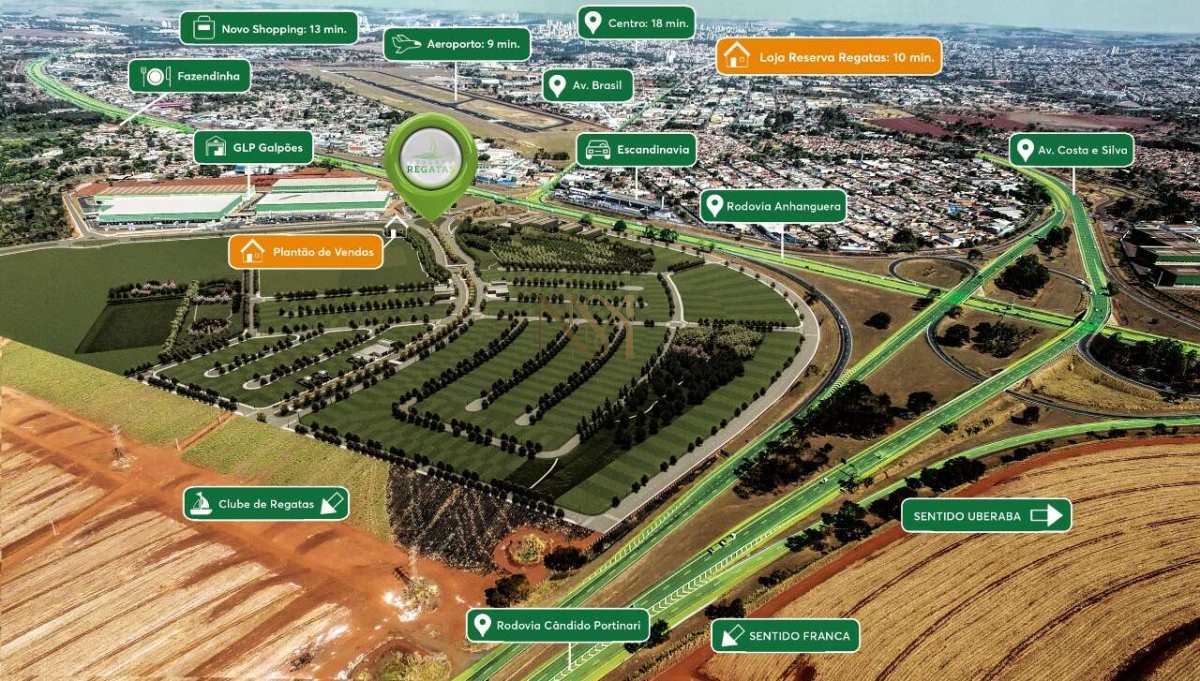 Terreno à venda - Reserva Regatas,Ribeirão Preto