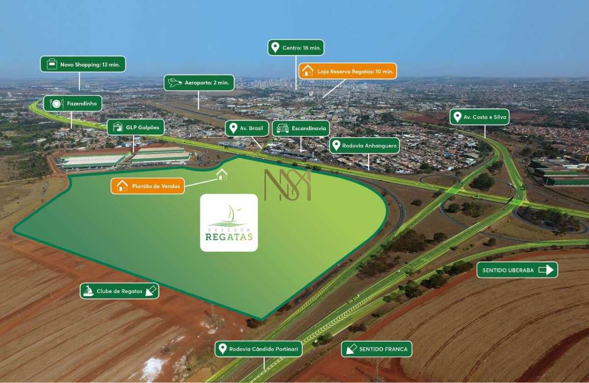 Terreno à venda - Reserva Regatas,Ribeirão Preto